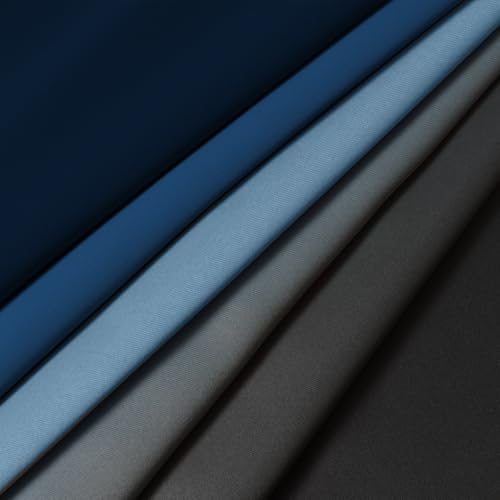 Dark Blue Black Ombre Curtains 52x63 Inche Long 2 (52"W x 63"L (Pack of 2) / Dark Blue and Black)