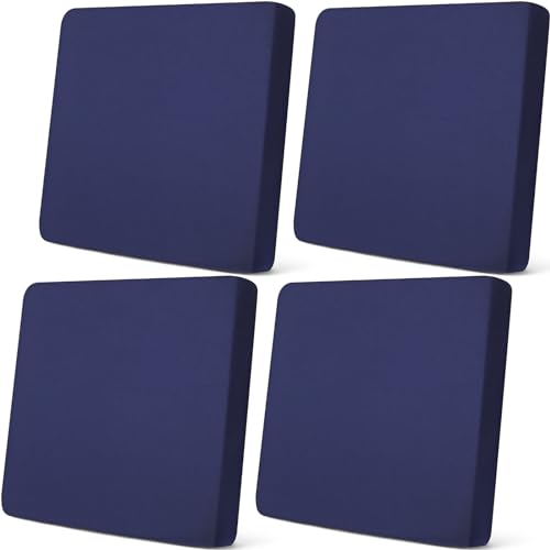 4 Pcs Stretch Cushion Covers (Navy Blue / Seat Cover)