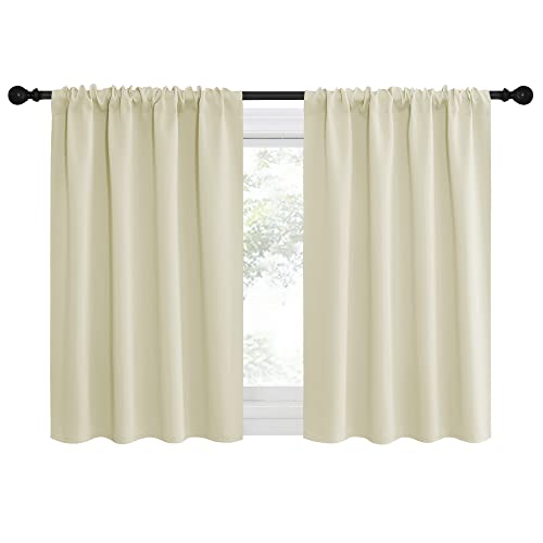 Kitchen Curtains (Beige / 42"W x 36"L (Pack of 2))