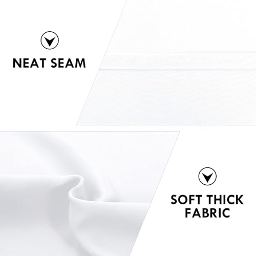 White Curtains 50% Light Blocking for Living Room 54 Inch 2 Panels (Pure White / 52"W x 54"L (Pack of 2))