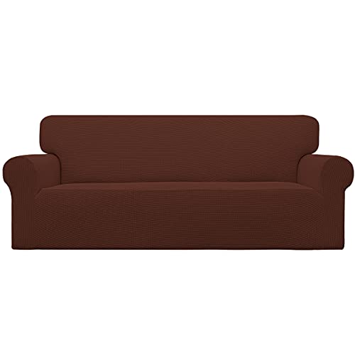 Stretch Oversized Sofa Couch Slipcover Washable Coffee (X-Large Sofa / Coffee)