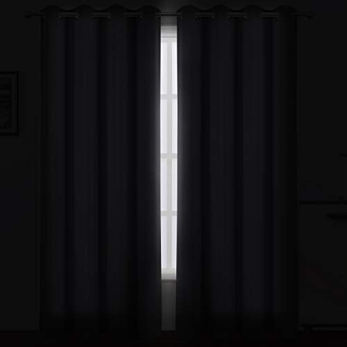 Grey Thermal Blackout Curtains (Grey / 52"W x 95"L (Pack of 2))