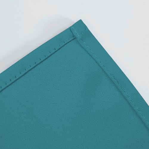 Blackout Curtains 66 x 72 Inch Long Sea Teal Curtains Set of 2 Panels Room Darkening Curtains for Bedroom and Living Room (Sea Teal / 66"W x 72"L (Pack of 2))