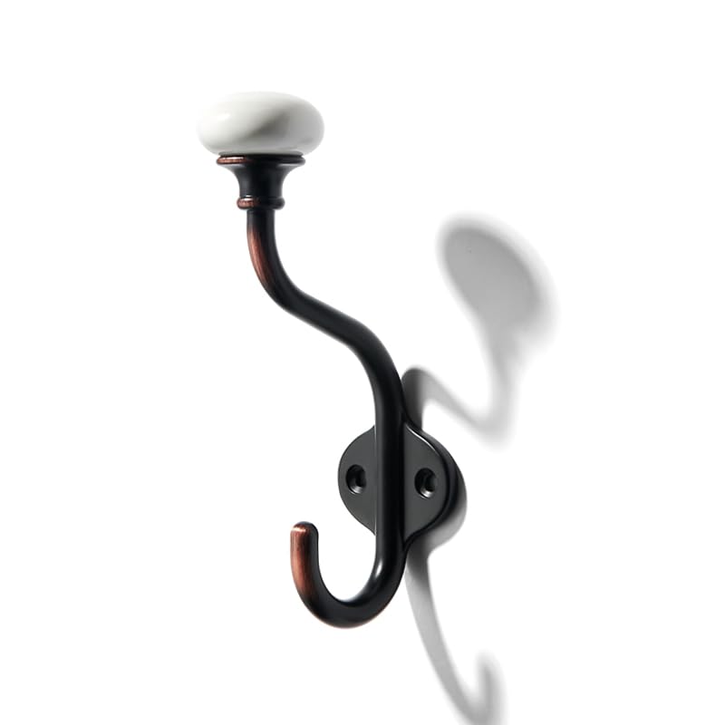 3 Pack Zinc Alloy Oil Rubbed Bronze Coat Hooks Modern (Oil Rubbed Bronze)