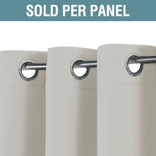 Blackout Curtain for Living Room Thermal Insulated Window Treatment Curtain Extra Long 96 inch Length Energy Saving Solid Grommet Top Blackout Drape (52"W x 96"L (Pack of 1) / Pale Oak)