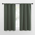 Bedroom Curtains Blackout Draperies (Dark Mallard / 34"W x 54"L (Pack of 2))