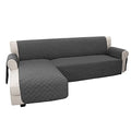 Reversible L Shape Sectional Couch Cover (X-Large / Dark Gray/Dark Gray)