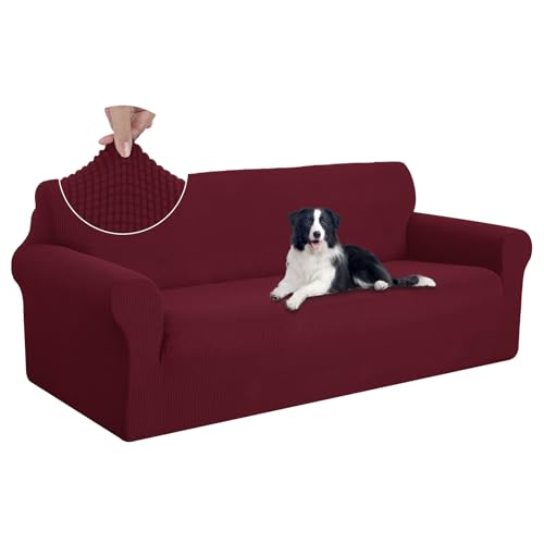 Oversized Stretch Couch Cover Slipcover (Burgundy / Xl Sofa)