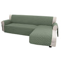 Reversible L Shape Sectional Couch Cover (Small / Greyish Green/Greyish Green)