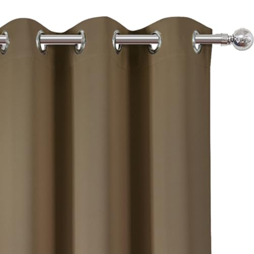 Brown Thermal Blackout Curtains (Brown / 42"W x 84"L (Pack of 2))