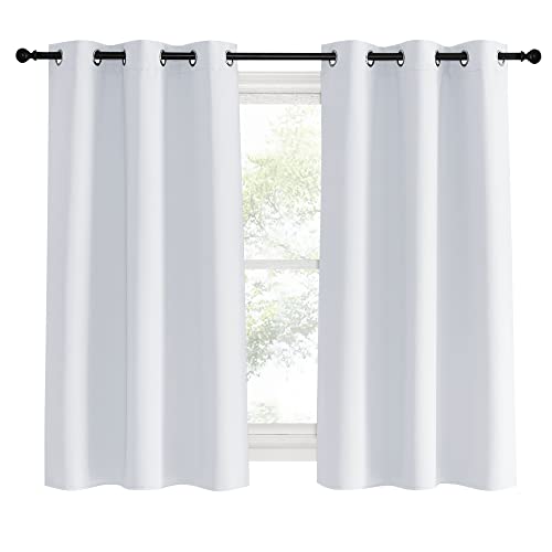 Room Darkening Draperies Curtains Panels (Greyish White / 42"W x 60"L (Pack of 2))