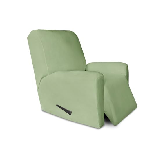 Stretc Recliner Chair Covers Fleece Soft Couch Covers for Sofa (Small Recliner Chair / Sage Green)