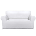 Stretch Loveseat Covers Fleece Couch Covers for Sofa White (Medium Loveseat / White)