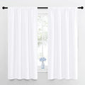 Bedroom Curtains (Pure White / 42"W x 63"L (Pack of 2))