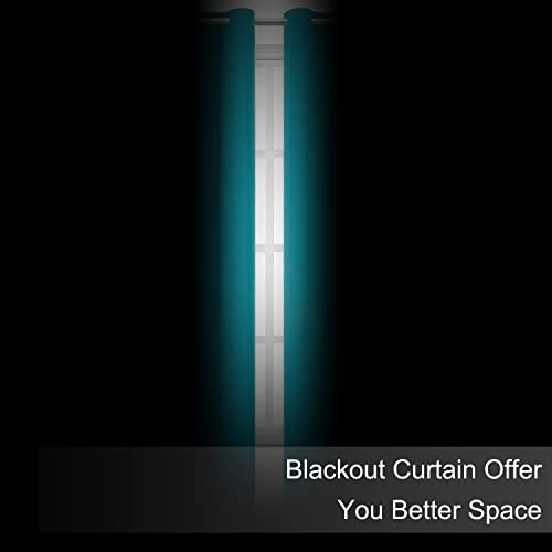 Blackout Curtains 66 x 84 inch (Teal / 66"W x 84"L (Pack of 2))