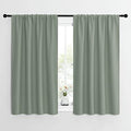 Window Curtains Blackout Drapes (Greyish Green / 42"W x 54"L (Pack of 2))
