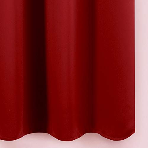 Blackout Curtains 66 x 95 inch (Red / 66"W x 95"L (Pack of 2))