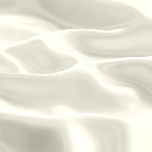 Zipper Satin Pillowcases (Ivory / King (20" x 40")-Zipper)