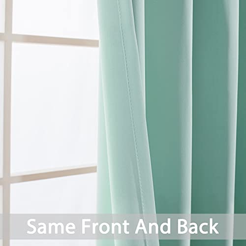Room Darkening Curtains 62x84 inch Length Aqua (Aqua / 62"W x 84"L (Pack of 2))