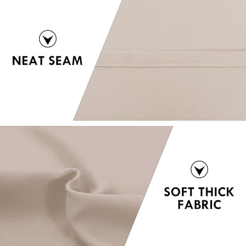 Blackout Curtains for Bedroom Living Room 52 x 84 Inch Long Camel (Camel / 52"W x 84"L (Pack of 2))