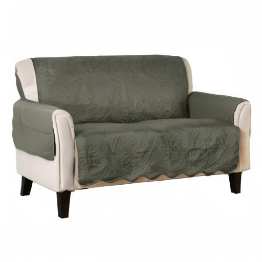 Reversible Loveseat Cover (Loveseat / Sage Green / Light Gray)