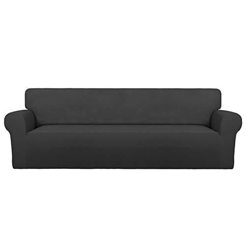 Stretch Couch Covers for Sofa 4 Seater Slipcovers Dark Gray (XX-Large 4-Seater Sofa / Dark Gray)
