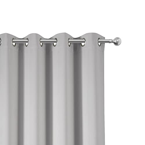 Light Grey Blackout Curtains 42 x 63 Inch Length (Light Grey / 42"W x 63"L (Pack of 2))
