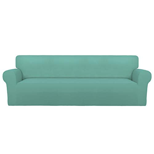 Stretch Couch Covers for Sofa 4 Seater Slipcovers Cyan (XX-Large 4-Seater Sofa / Cyan)