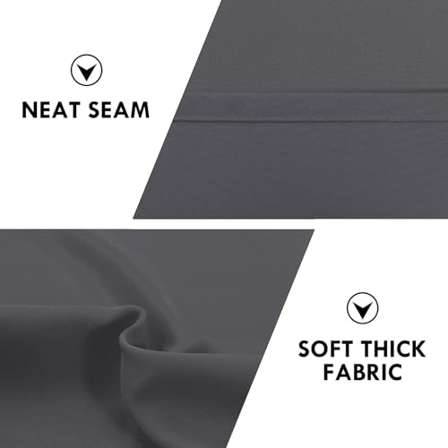 Blackout Curtains for Bedroom 52 x 84 Inch Long Dark Grey 2 Panels (Dark Grey / 52"W x 84"L (Pack of 2))