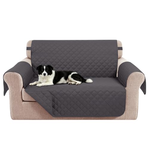Oversized Loveseat Couch Cover for Dogs (Dark Grey/Dark Grey / Loveseat - Oversized (54"))
