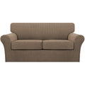 3 Piece Sofa Covers for 2 Cushion Couch Sofa Slipcover Soft Couch Cover for Dogs (Sofa (2 Cushion) / Macchiato)