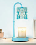 Dimmable Candle Warmer Lamp with Timer (Lake Blue- Glass)