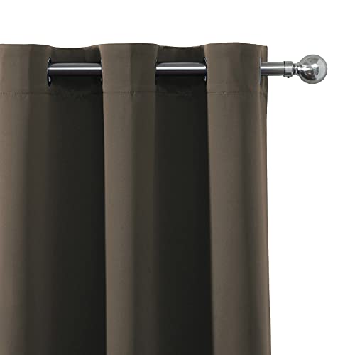 Chocolate Brown Blackout Curtains 40 x 63 Inch Length (Chocolate Brown / 40"W x 63"L (Pack of 2))