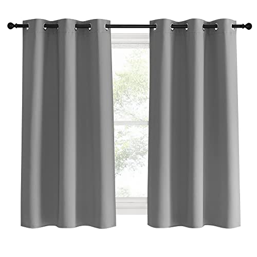 Silver Grey Blackout Curtain Panels for Bedroom (Silver Gray / 42"W x 60"L (Pack of 2))