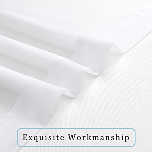 Sheer White Curtains (White / 42"W x 63"L (Pack of 2))