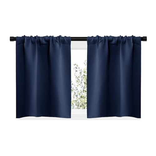 RV Blackout Curtains for Camper Windows (Navy / 29"W x 20"L (Pack of 2))