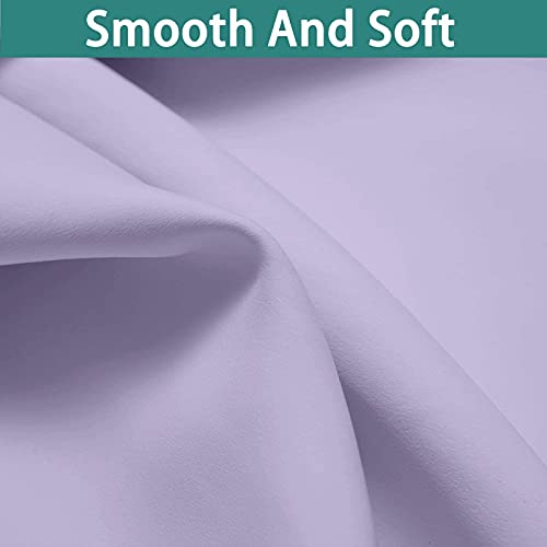 Lilac 100% Blackout Curtains 63 Inches Long for Bedroom 42" Wide (42"W x 63"L (Pack of 2) / Lilac)