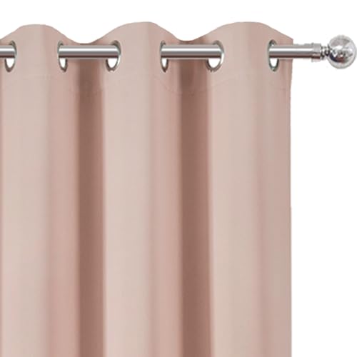 Blush Thermal Blackout Curtains (Blush / 42"W x 72"L (Pack of 2))
