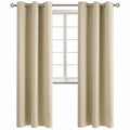 Beige Room Darkening Curtains 84 Inch for Living Room (Beige / 42"W x 84"L (Pack of 2))