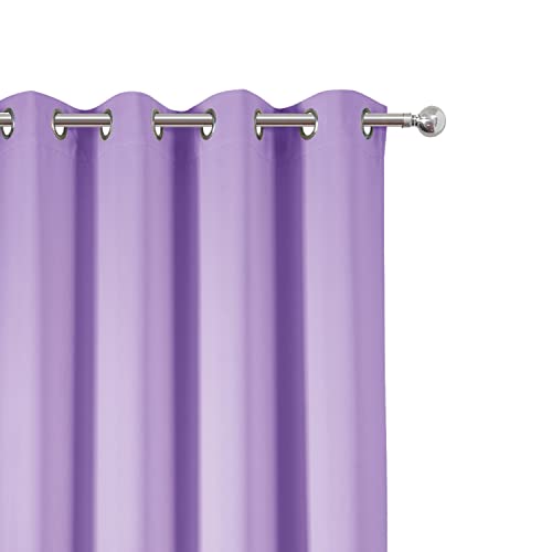 Lilac Blackout Curtains 52 x 84 inch (Lavender / 52"W x 84"L (Pack of 2))