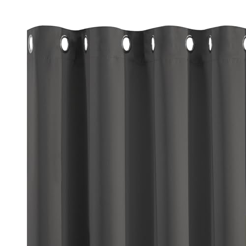 Room Darkening Curtains 52x72 inch Length Charcoal Grey (Charcoal Grey / 52"W x 72"L (Pack of 2))