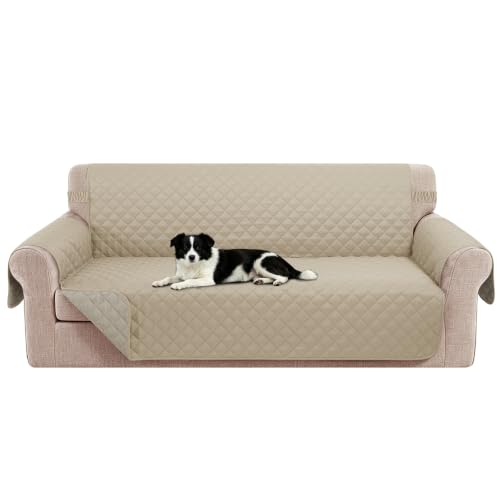 Reversible Sofa Cover for 3 Cushion (Sand/Beige / Sofa L - Large (68''))