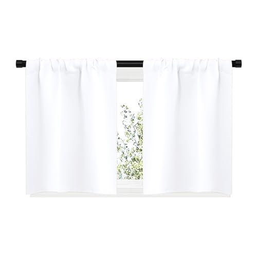 RV Curtains for Camper Windows (Pure White / 29"W x 20"L (Pack of 2))
