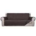 Reversible Quilted Sofa Cover (X-Large / Chocolate/Chocolate)