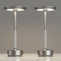 2 Pack Rechargeable Cordless Table Lamp (Silver-2)