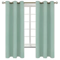 Frosty Green Room Darkening Curtains 63 Inch for Bedroom (Frosty Green / 42"W x 63"L (Pack of 2))