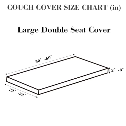 Couch Covers for 2 Cushion Sofa Pet Friendly Couch Cushion Covers Universal Sofa Covers Washable Stretch Slipcovers for Sectional Sofa (Texture Brown / Large Double Seat Cover)
