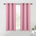 Bedroom Curtains Blackout Drapery Panels (Rouge Pink / 42"W x 54"L (Pack of 2))