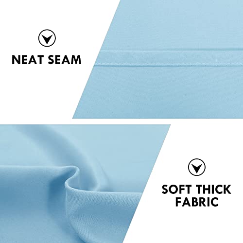 Blackout Curtains for Bedroom Living Room 52 x 84 Inch Long 2 Panels (Light Blue / 52"W x 84"L (Pack of 2))