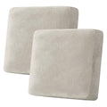 Velvet Stretch Couch Cushion Cover Plush Cushion Slipcover for Chair Loveseat Sofa Cushion Furniture Protector Seat Cushion Sofa Cover (Oatmeal / 2 Cushion Sofa)